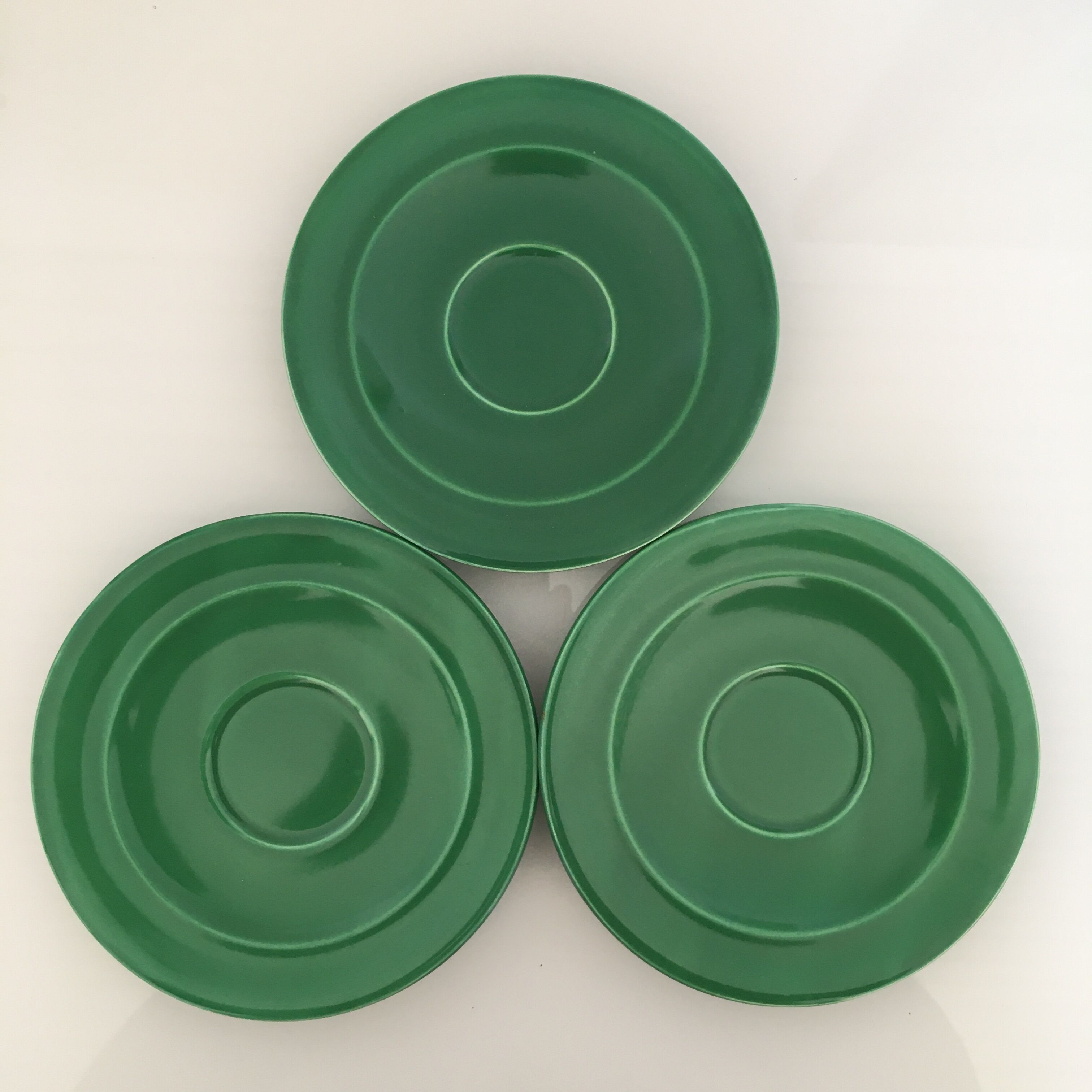 Set of 3 green cups