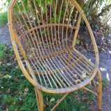 Vintage rattan armchair
