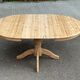 Table de repas ronde extensible en bois massif brut