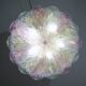 Large Size Pink and Transparent Murano Glass Leave Ceiling Light or Chandel