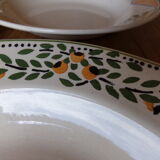 3 old plates model "Antibes" Faïence Longwy
