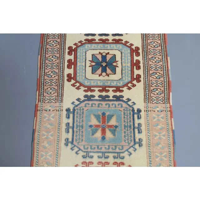 1970s Turkish Oushak Handmade Runner Rug 73x245