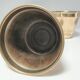 Three pot covers brass silver cover golden patina monogram early twentieth century