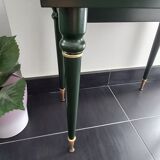 Vintage khaki restyled bedside table with gilding