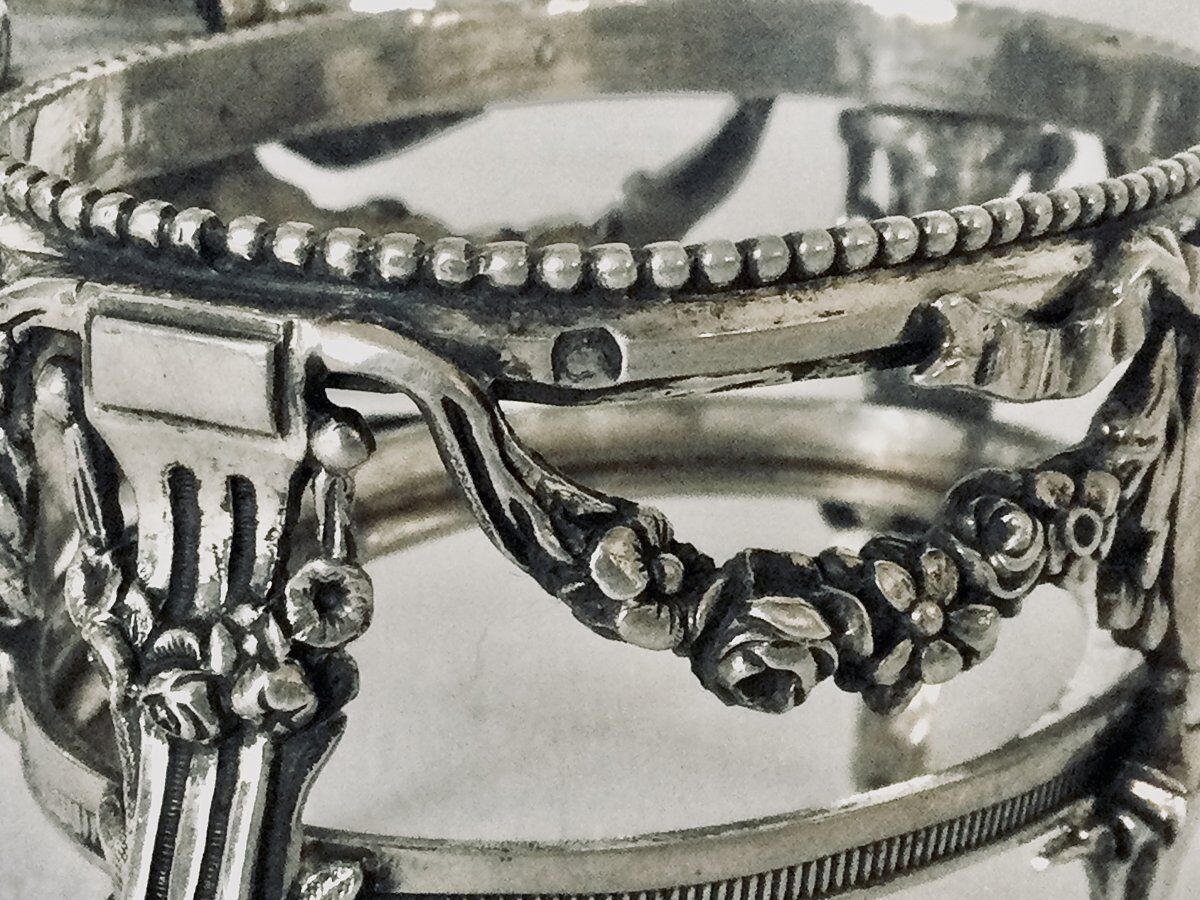 Pair of solid silver salt pans