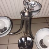 Vintage chromed metal table lamp used