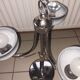 Vintage chromed metal table lamp used