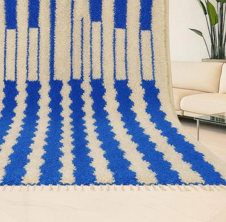 Handmade pure wool rug 2/3 m