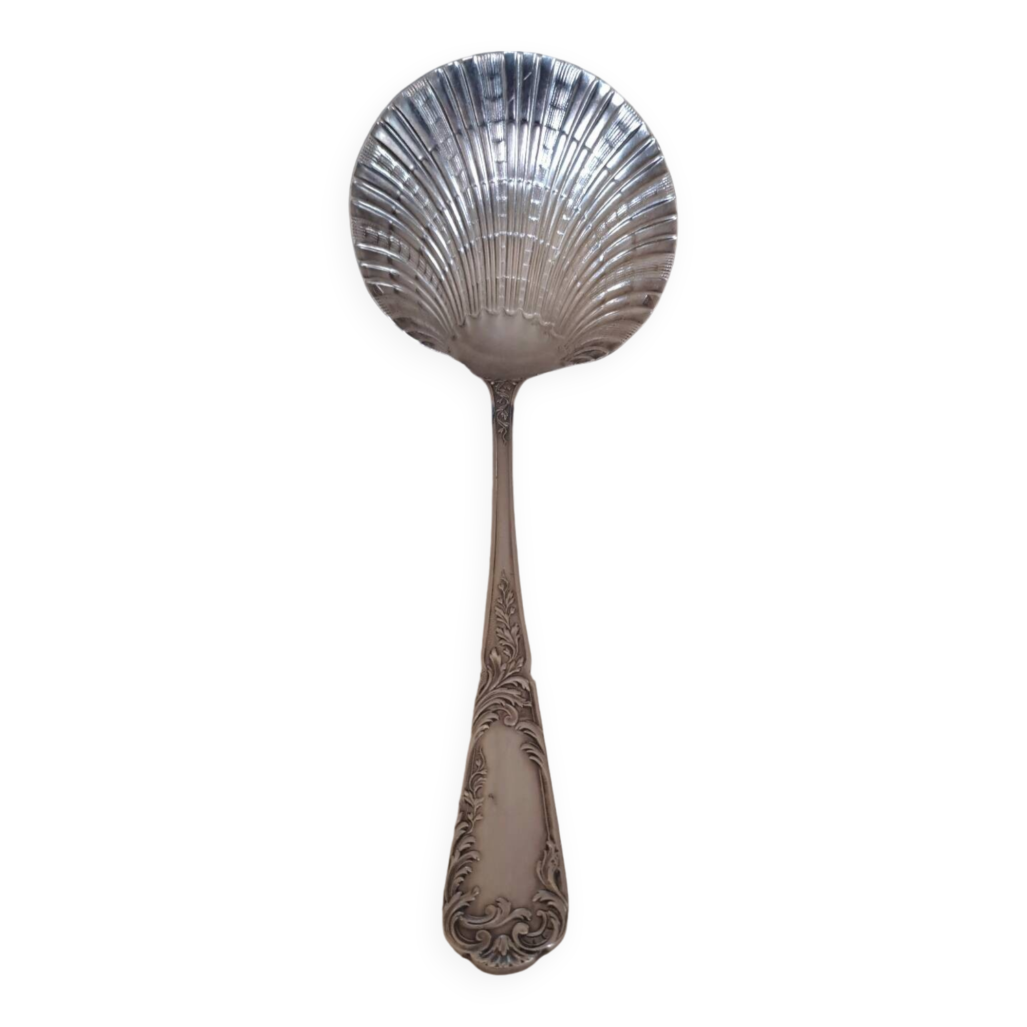 SFAM Louis XV Rocaille silver plated strawberry spoon