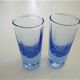 Suite of 8 blue glasses Myosotis