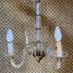Glass and brass chandelier