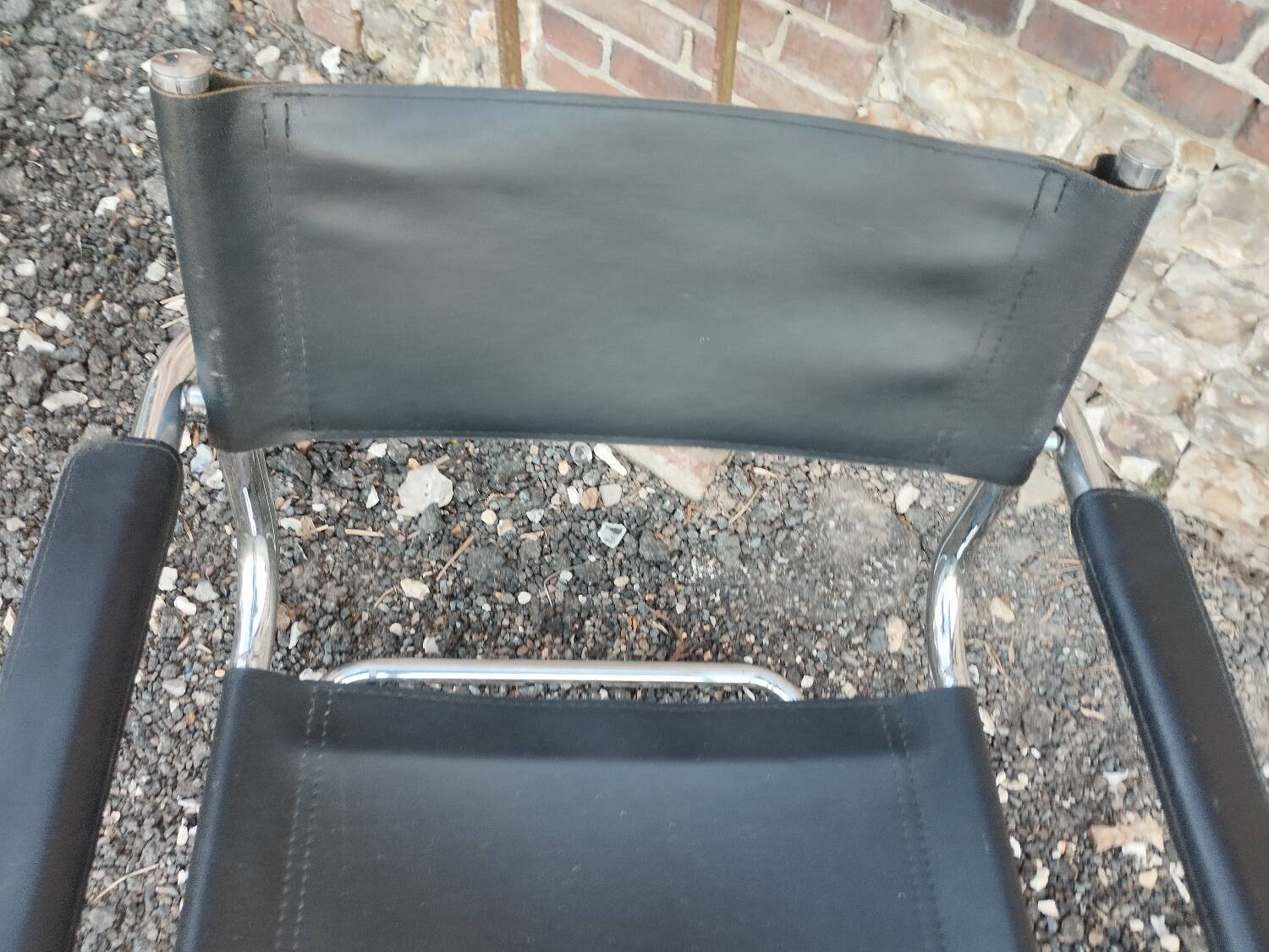 Beautiful pair of vintage chairs in the Marcel Breuer style.