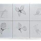 6 x Carreaux en céramique par Gio Ponti pour Ceramica Bardelli