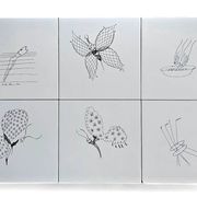 6 x Ceramic tile by Gio Ponti for Ceramica Bardelli