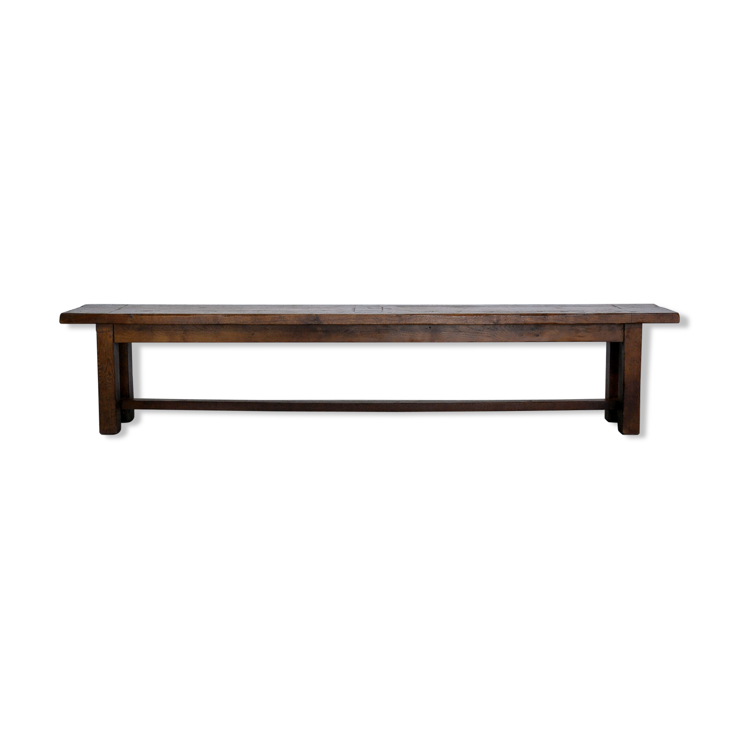 Minimalist bench made of solid chestnut wood - 50s