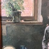 Reproduction of Fritz von Uhde's cat reader