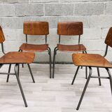 4 chairs Marko 60s gray base