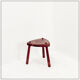 Rustic tripod stool with a triangular seat, 1960s.