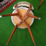 Pair of seventies chairs with compass feet