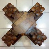 Table basse vitrée sur chapiteau