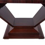 Original walnut extendable table, designed by Louis Majorelle, with 6 Art Deco chairs.