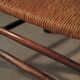Pair of solid wood and straw armchairs, France, circa 1950.