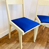 Vintage chairs blue seat