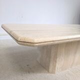 Rectangular travertine coffee table