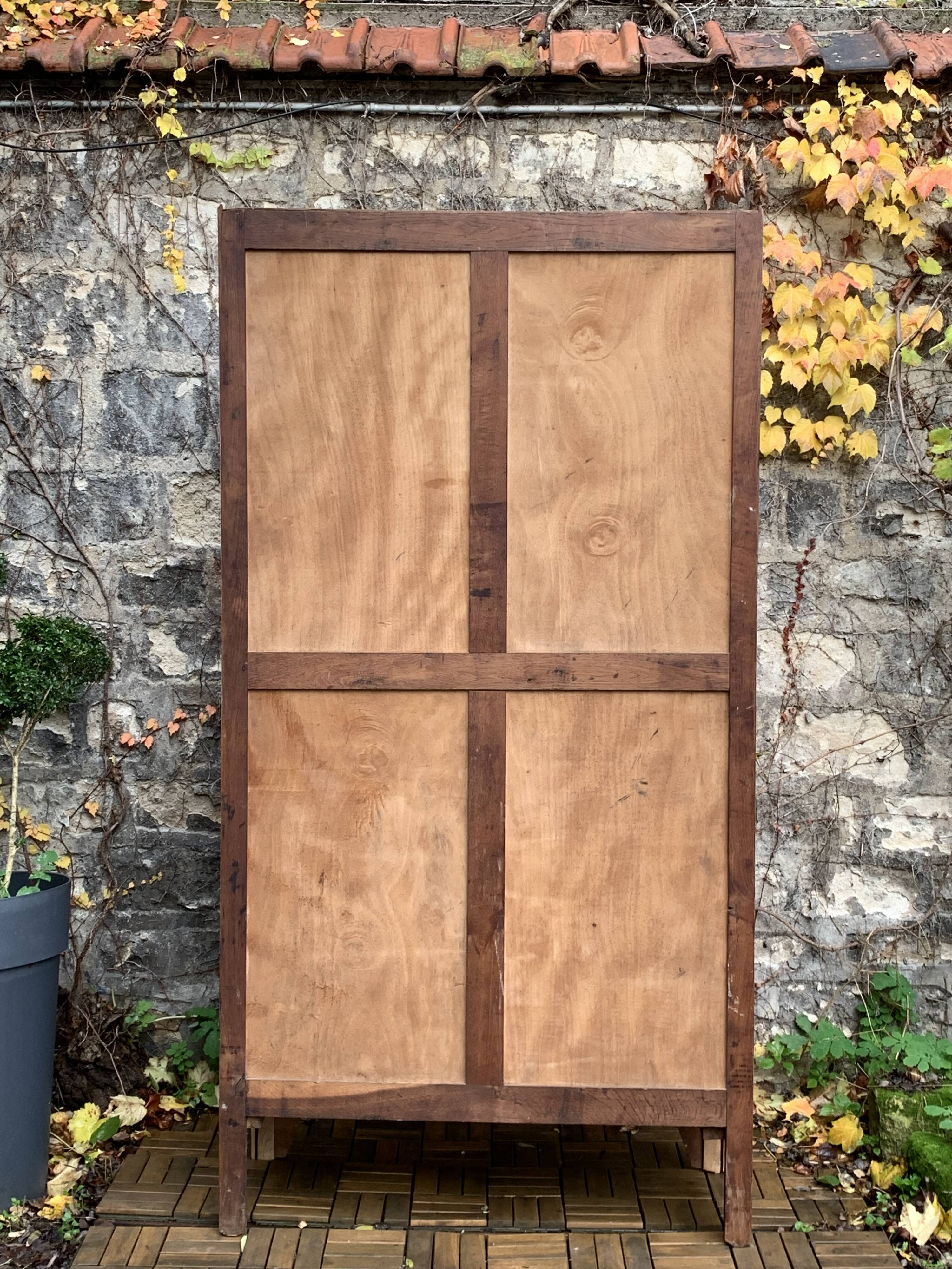 Parisian art deco cabinet in raw wood 1930