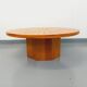 Vintage round pine coffee table from the 70s