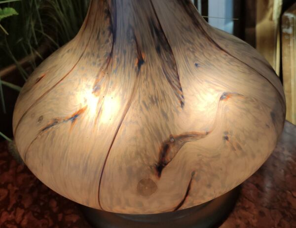 Grande lampe à poser verrerie de vianne pour suberville
