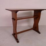 Brutalist oak sidetable  writing table