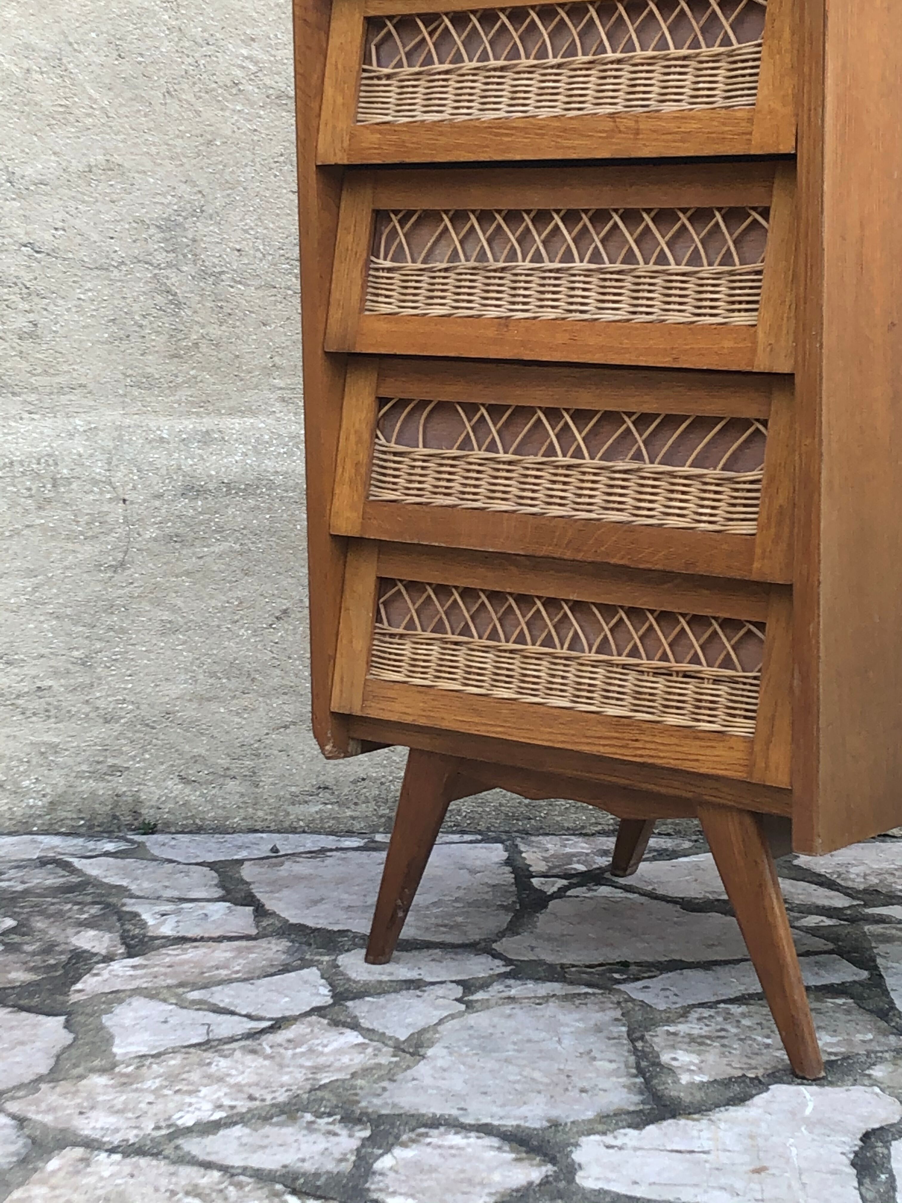 Ragpicker compass feet 1950 in light wood