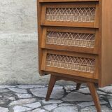 Ragpicker compass feet 1950 in light wood