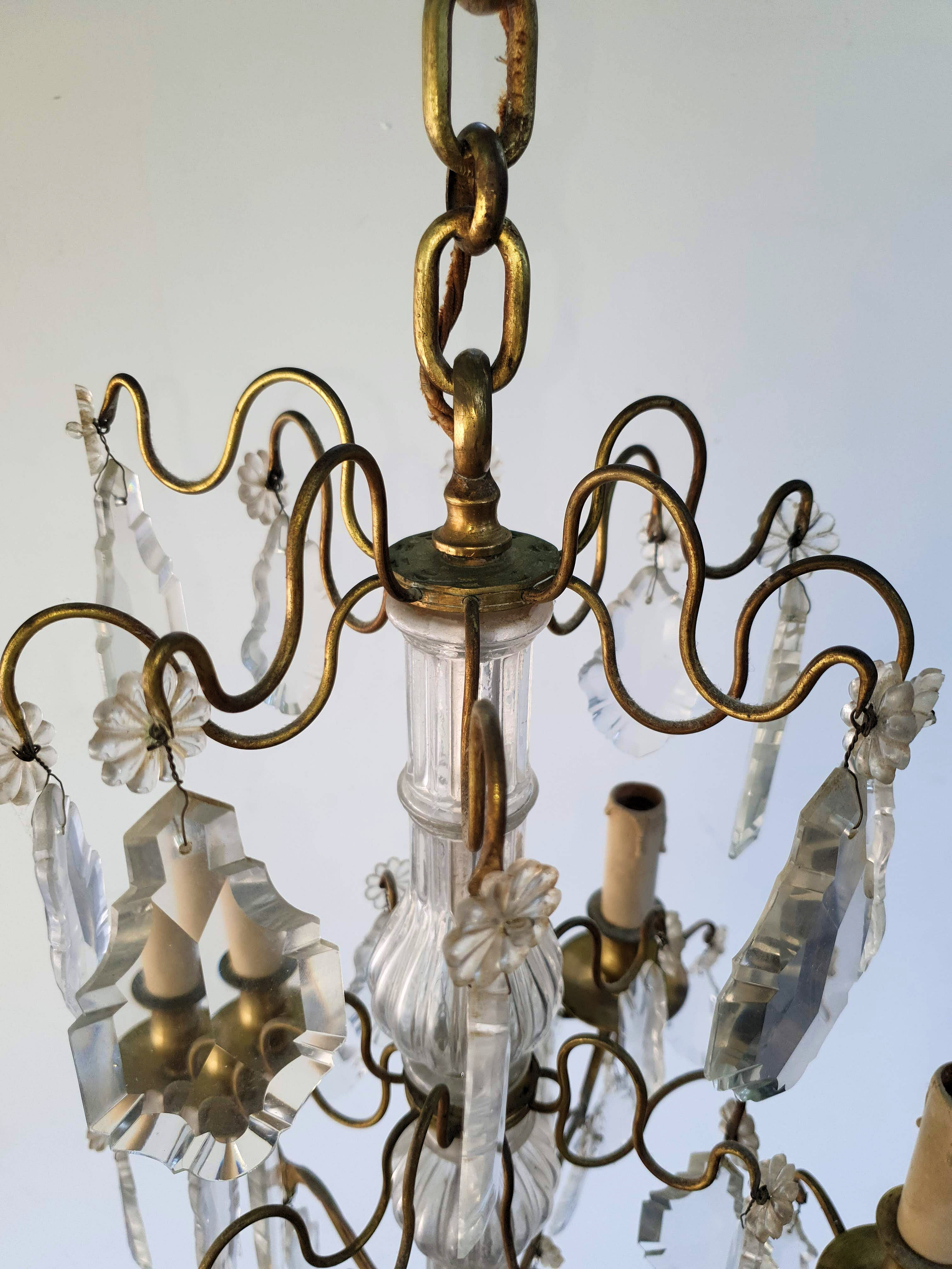 Chandelier with Pampilles style Louis XV France twentieth century