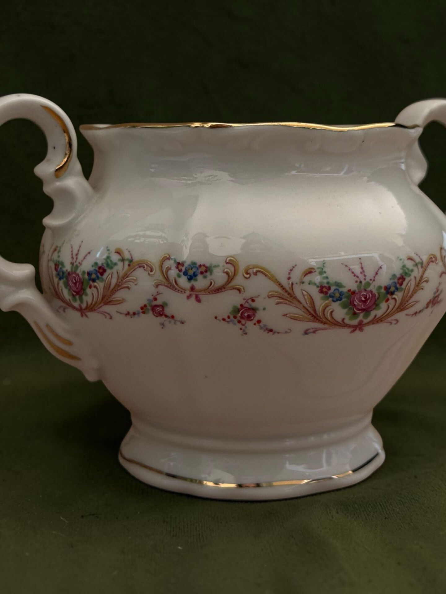 Vintage French Porcelain Sugar Bowl Digoin