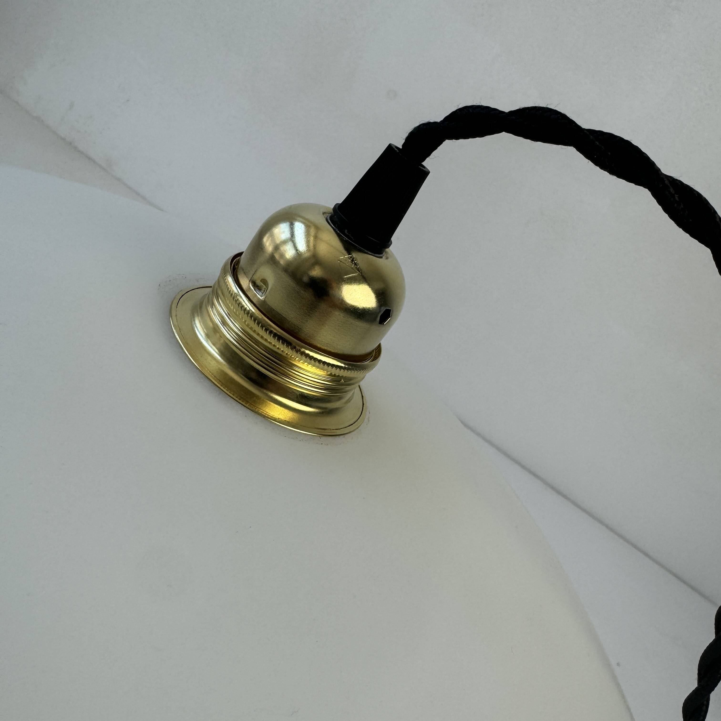 Large old opaline suspension xl 35 cm vintage