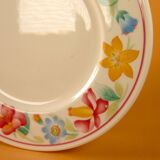 Set of 4 plates the round of flowers