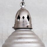Antique mercury glass two tone pendant light