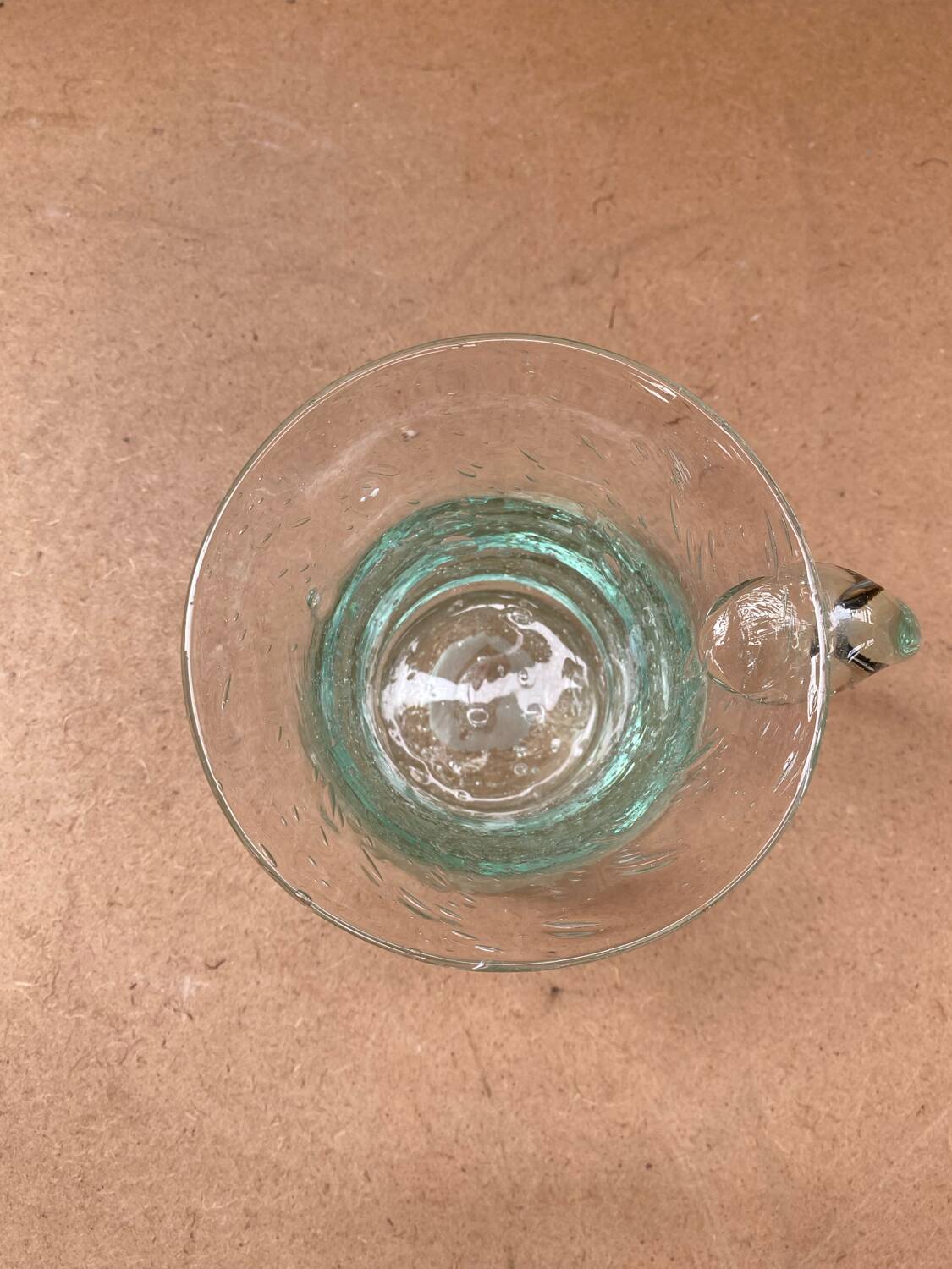 Series 5 old punch sangria glasses médicis vintage bubble blown glass