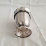 Pair of silver metal timpani