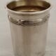 Liquor service crystal carafe glasses silver metal