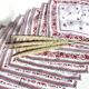 Serviettes de table anciennes brodées en coton