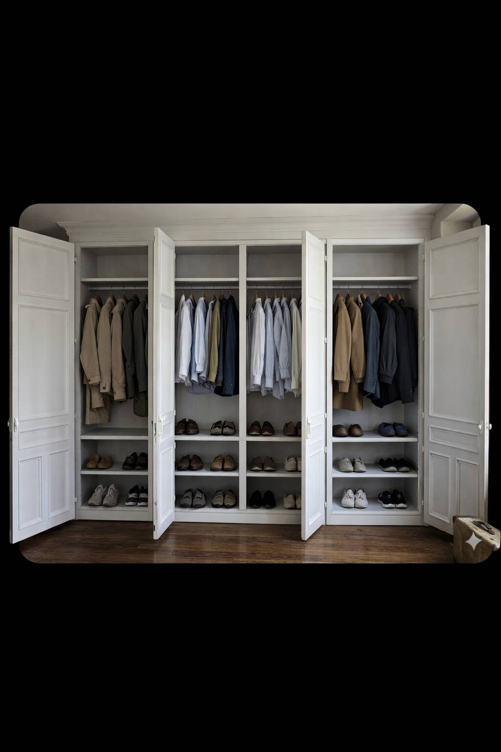 4 partition doors, 19th century.