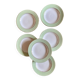 Set of 6 old mint and white hollow plates, the Amandinoise