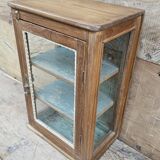 Antique Art Deco wall display case in Burmese teak