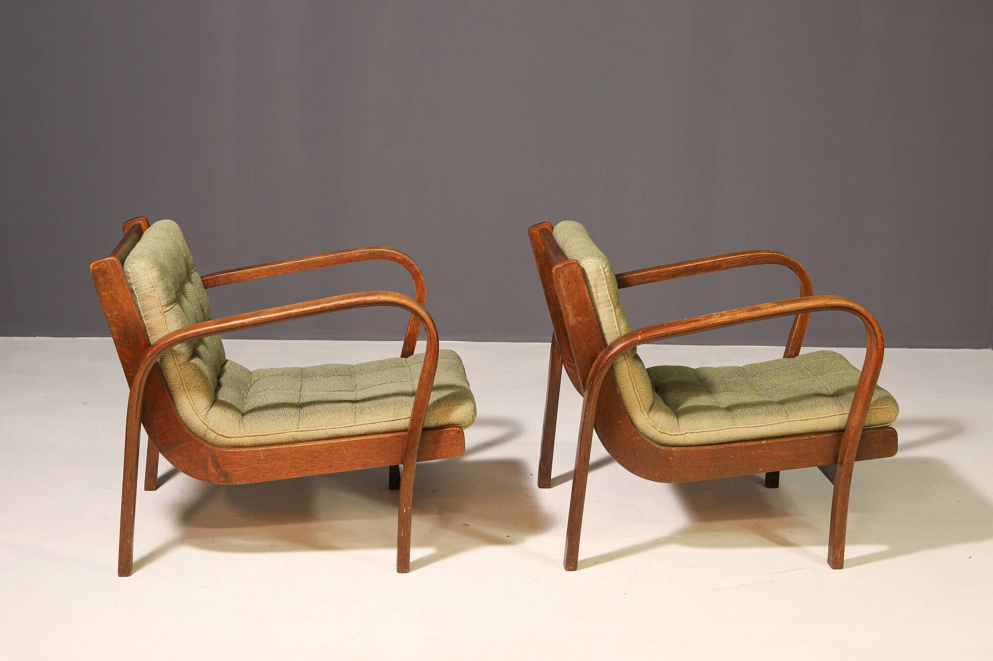 Pair of arm chairs by Karel Kozelka & Antonín Kropáček for Interier Praha,