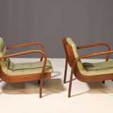 Pair of arm chairs by Karel Kozelka & Antonín Kropáček for Interier Praha,