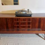 Scandinavian sideboard in Rio rosewood - 220cm - 1960s