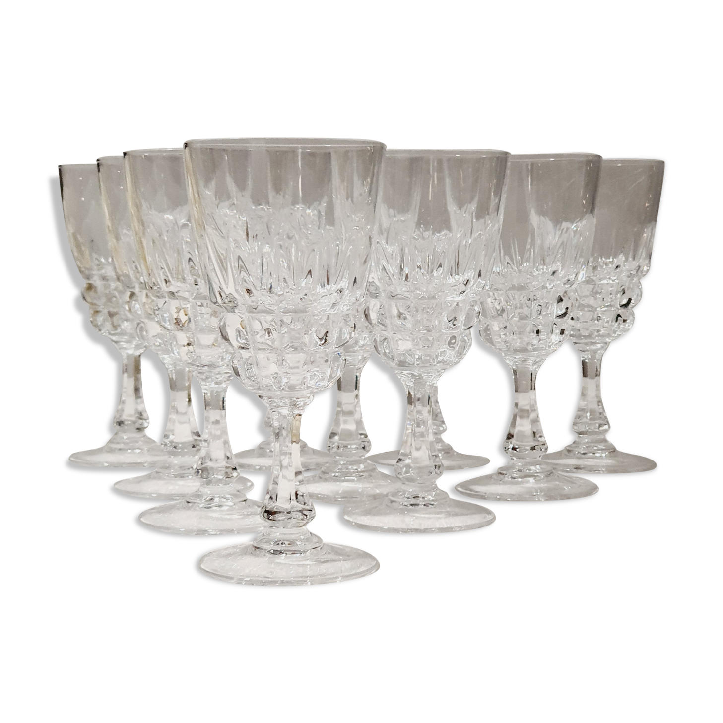 10 glass of white wine Crystal of Arques Pompadour